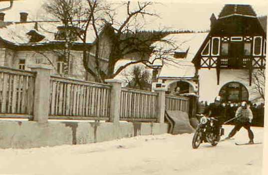 Rudolf Schwaiger beim Skijöring in St. Veit/Gölsen